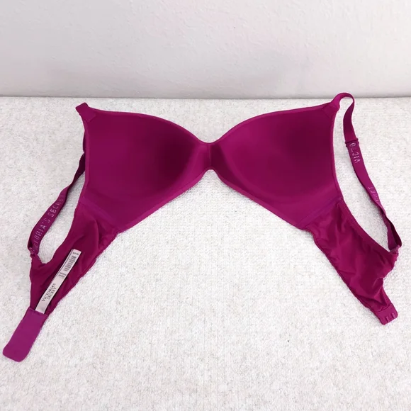 Victoria's Secret T-Shirt Lightly Lined Wireless Bra 34C Magenta Pink - Picture 5 of 7